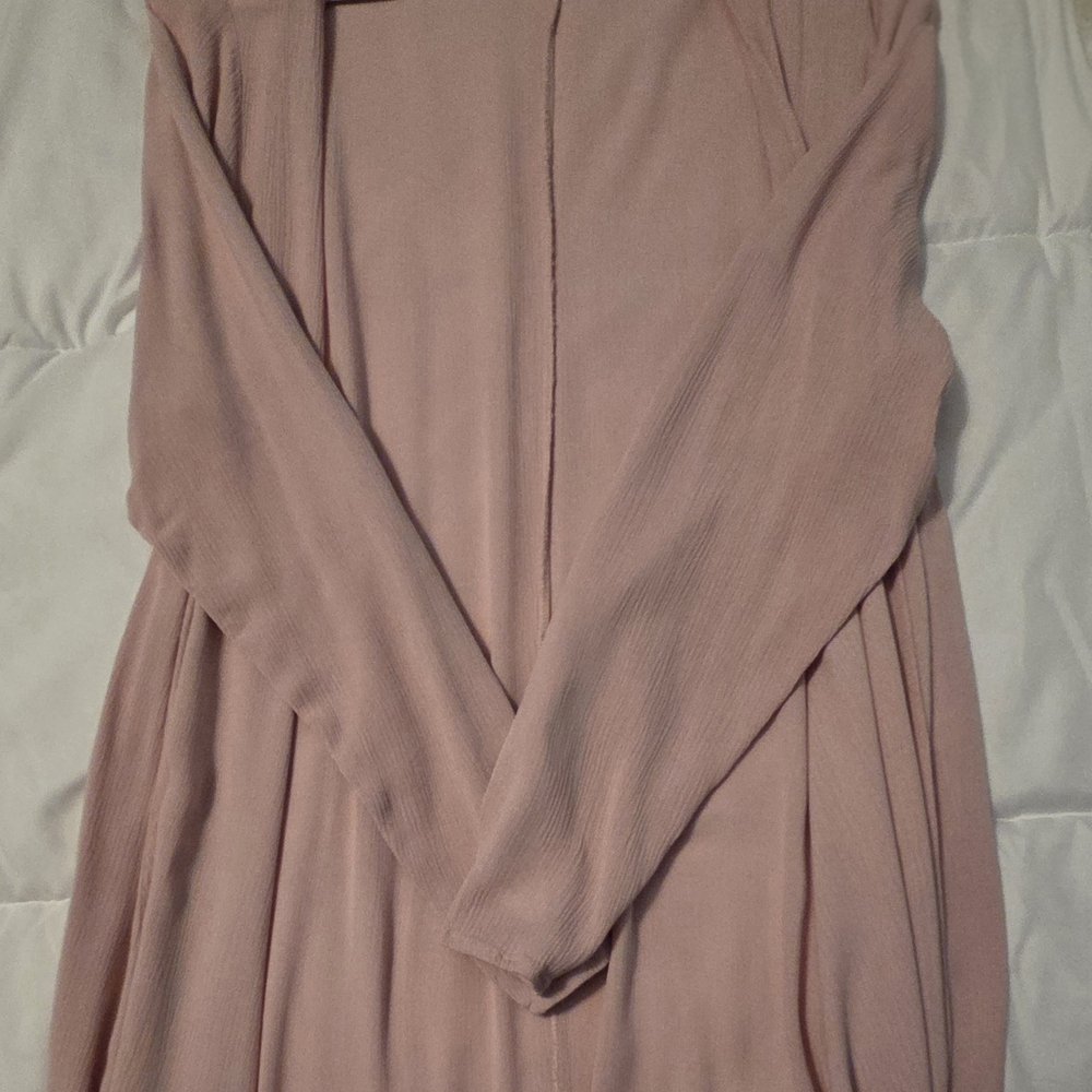 Chic Blush Long Sleeve Cami And Cover Up